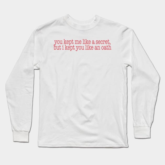 all too well quote lyrics Long Sleeve T-Shirt by Rpadnis